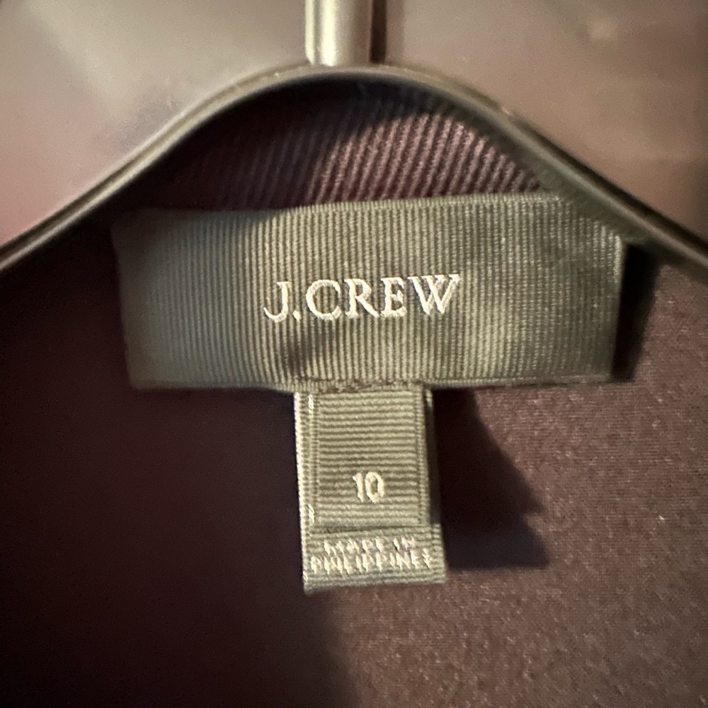 J Crew Tipped Twill Jacket, Black/Navy, Size 10, EUC - Picture 5 of 6